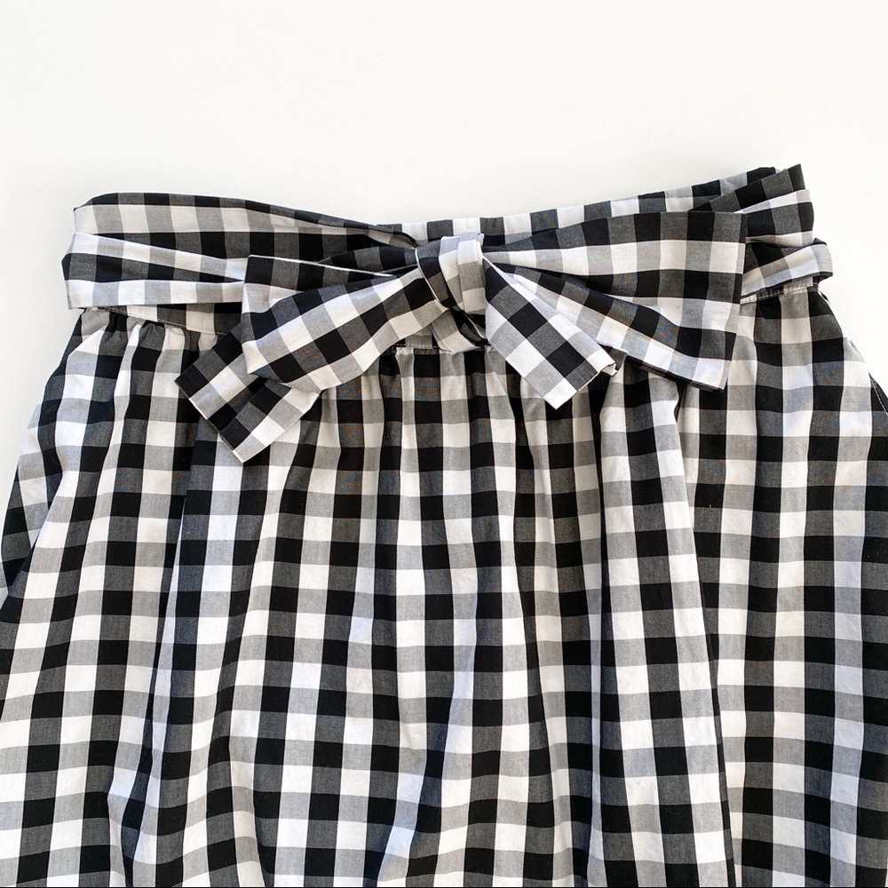💞Sold!💞J. Crew Gingham Tie-Waist Skirt sz 6 - Picture 4 of 11